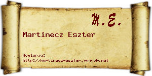 Martinecz Eszter névjegykártya