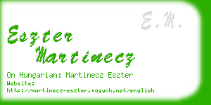 eszter martinecz business card